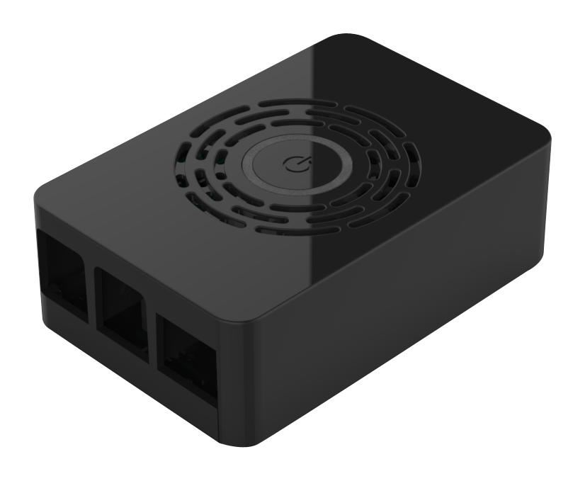 MULTICOMP PRO Raspberry Pi 4 Behuizing met Aan/Uit-knop - Zwart, ABS