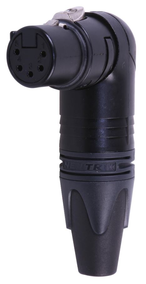 NEUTRIK NC5FRX-B 5極 90度XLRメスコネクタ