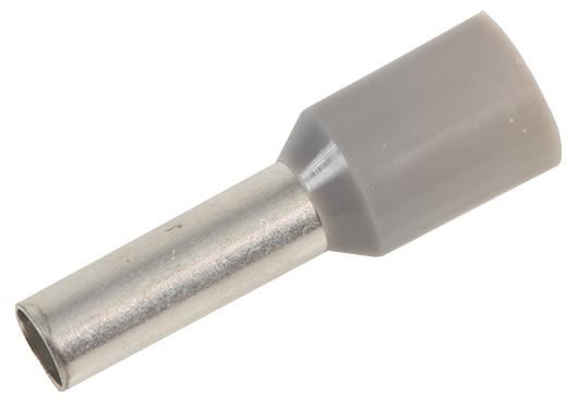 Concordia Technologies Grey Bootlace Ferrules, 4mm²