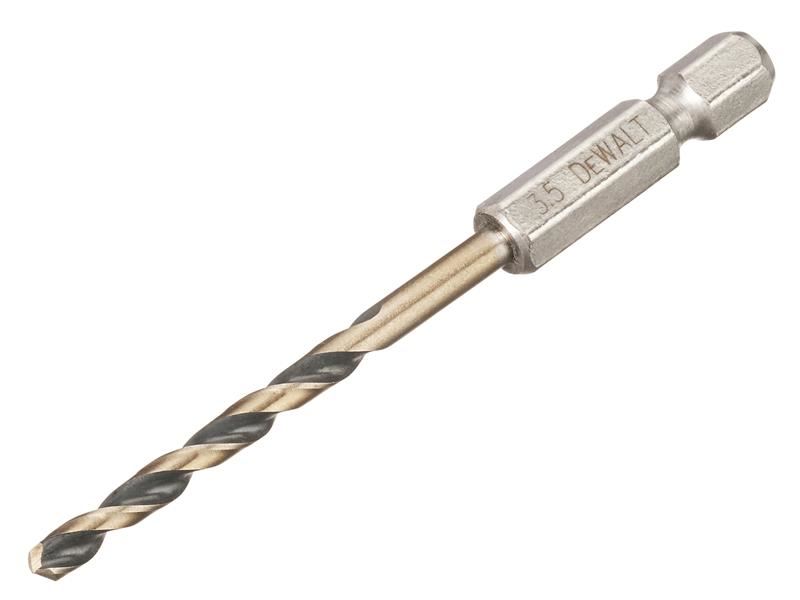 DeWalt Broca HSS-G Hexagonal, 3.5mm, Vástago Hexagonal 1/4in