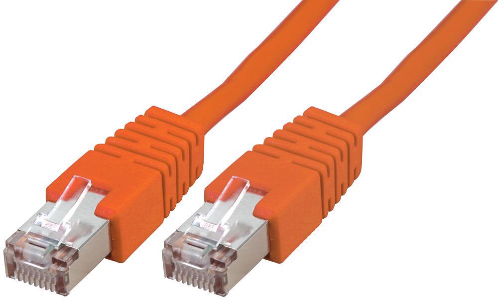 PRO SIGNAL - RJ45 auf RJ45 Cat5e S/FTP Ethernet-Patchkabel 3m Orange