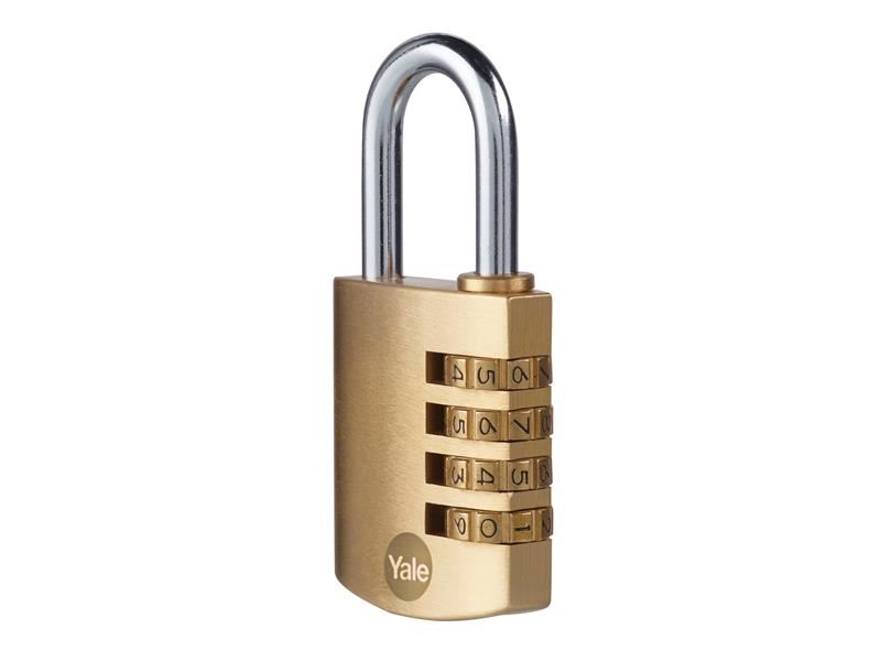 Yale Brass Combination Padlock 40mm – 1,000+ Combinations