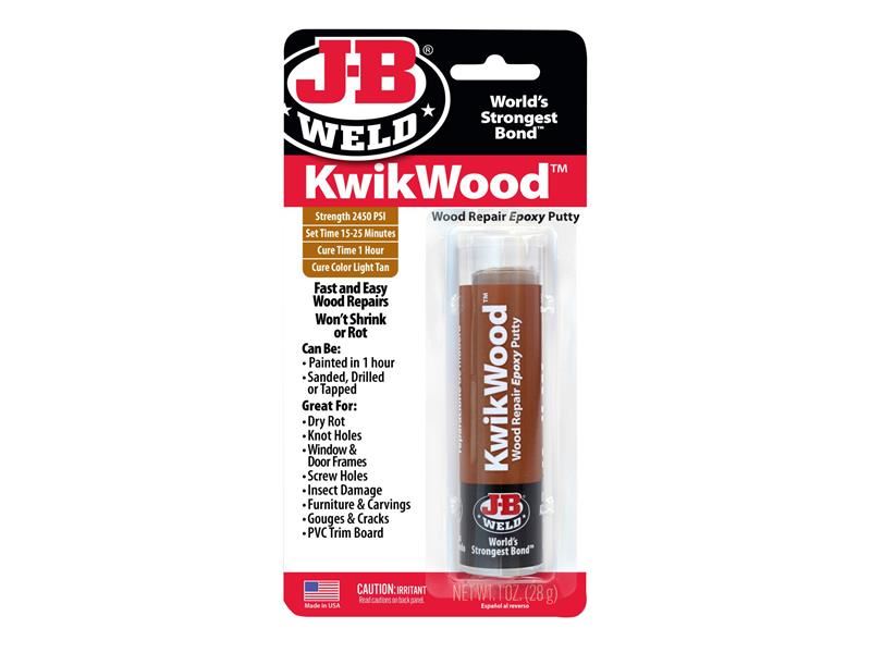 J-B Weld KwikWood™ Epoxy Putty 57g for Wood Repairs