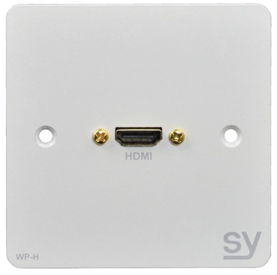 SY ELECTRONICS 1-갱 HDMI 슬림 메탈 월플레이트, 화이트