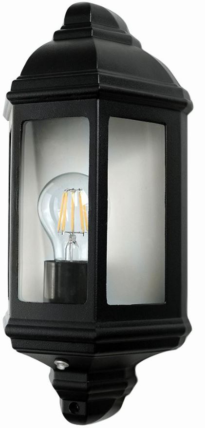 MINISUN Lámpara de Pared Exterior Wiltshire con Sensor Crepuscular, Negro, IP44