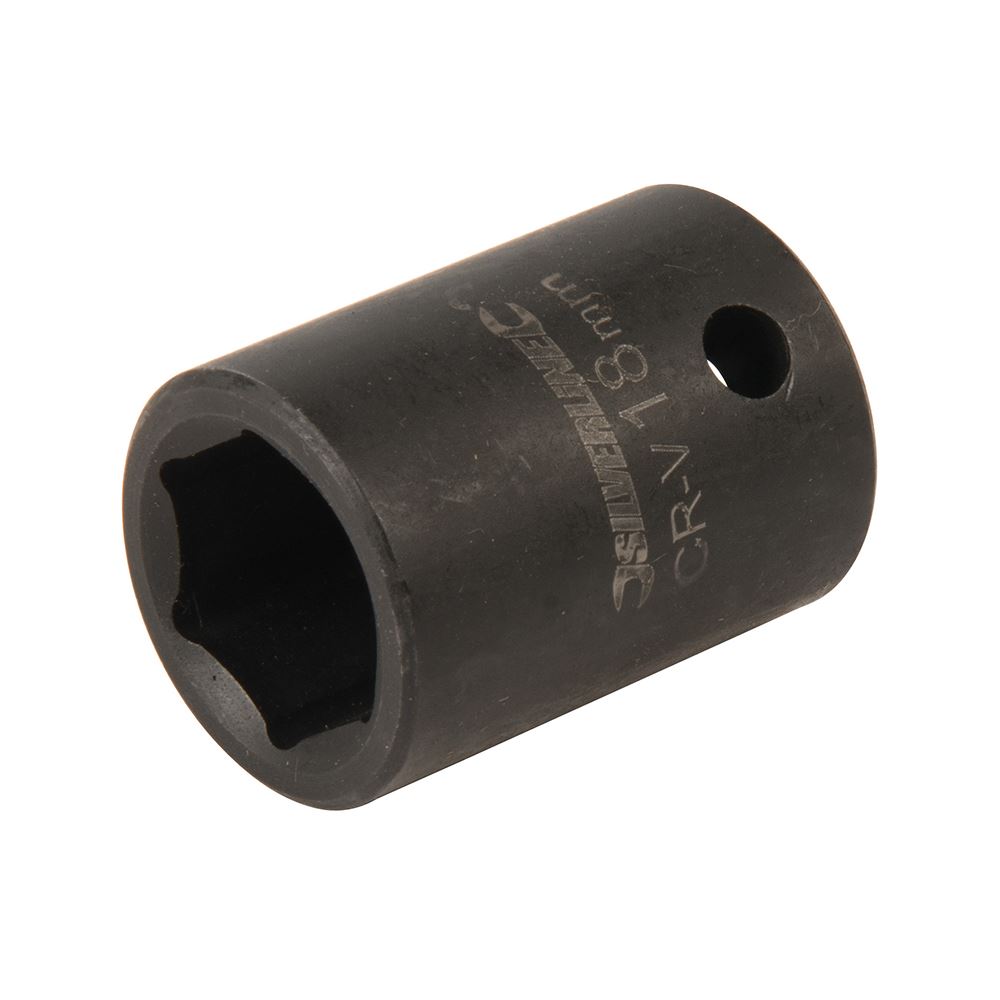 Silverline 1/2″ Drive Impact Socket, 6-Point, 18mm