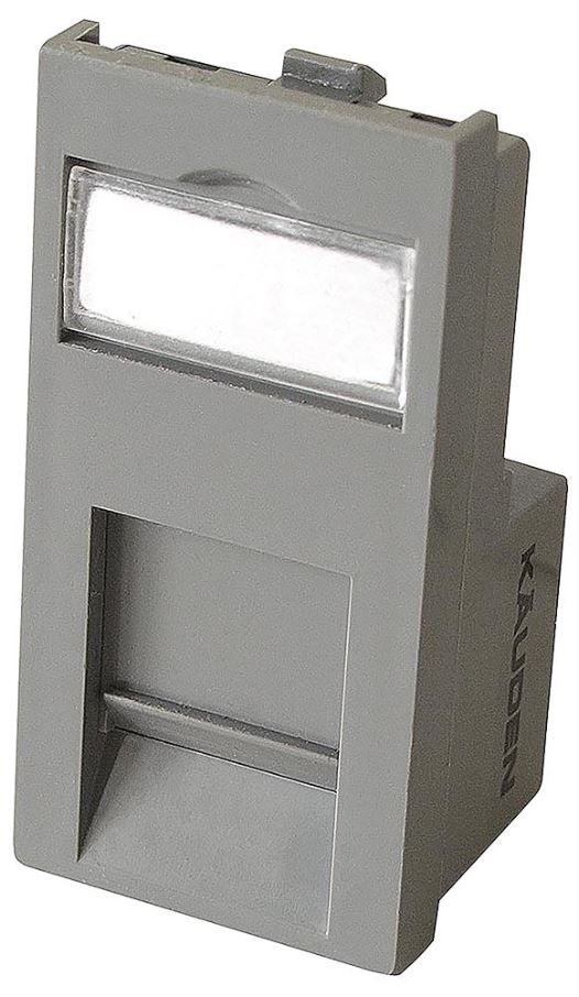 KAUDEN Cat6 RJ45データモジュール 25x50mm ダークグレー