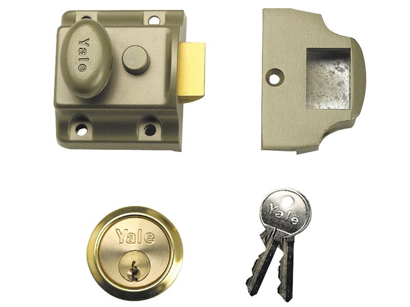 Yale 706 Traditional Nightlatch, 40mm Backset, ENB Finish