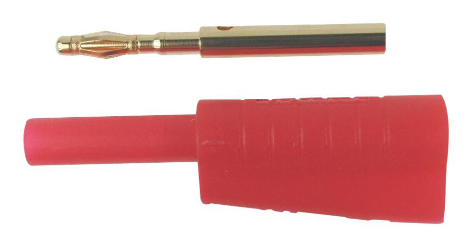 CLIFF 2mm Red Shrouded Banana Plug, 60VDC, 10A, Solder Terminals