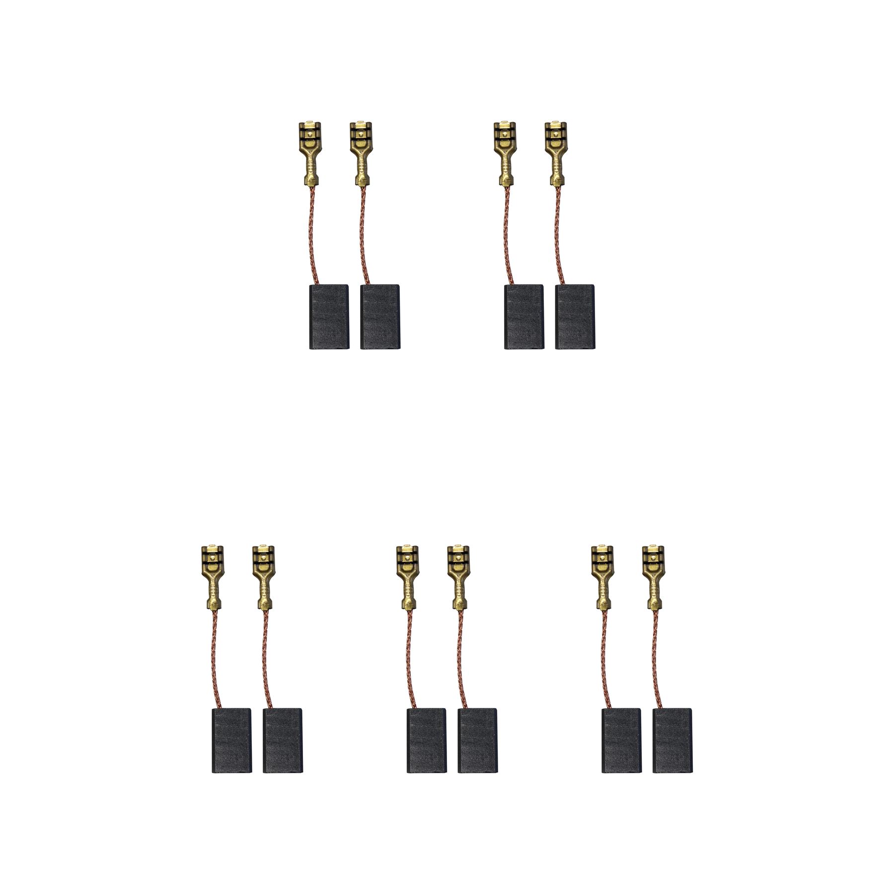 CarbonBr 5套碳刷(每套2件) - AEG WSA 1700 磨機專用 (6.3 X 12.5 X 23.5/22 毫米)