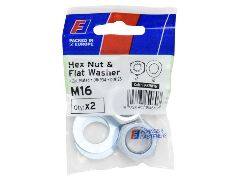 ForgeFix Pacco Falegnameria Dado e Rondella M16 (Confezione da 2)