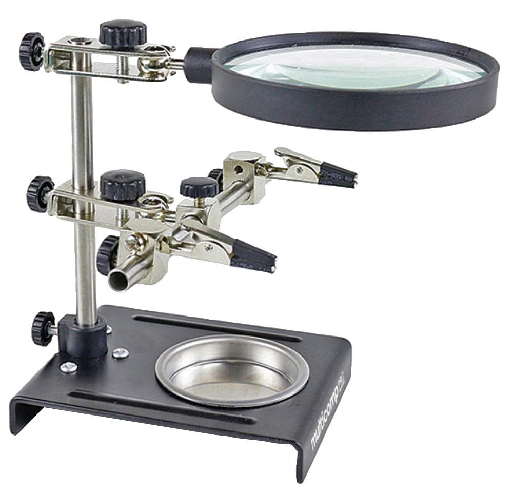 MULTICOMP PRO Assistente per Saldatura con Lente di Ingrandimento 3x, Lente 90m