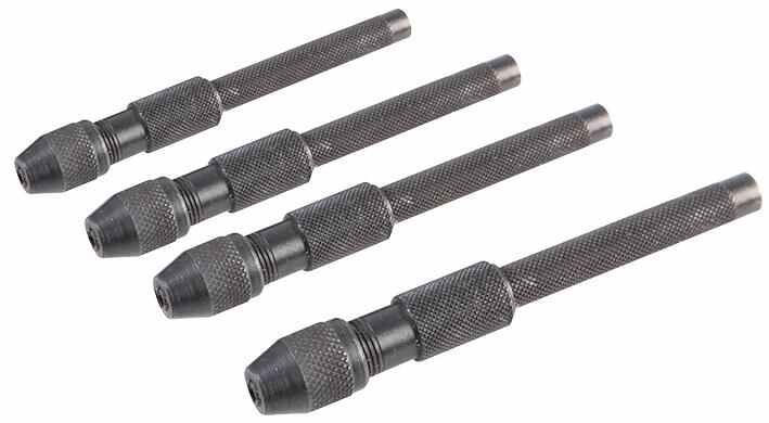 Duratool Pin Vice Set, 4-Piece, Knurled Grip