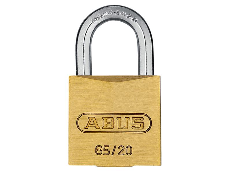 ABUS 65/20mm Brass Padlock w/ Steel Shackle, Keyed Alike