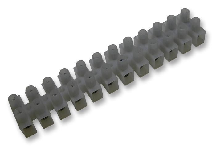 HiLo 12-Way Terminal Block, 24A, Brass Contacts