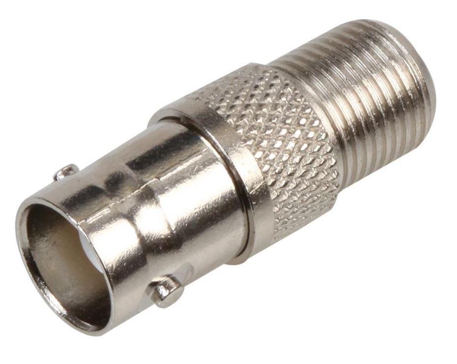 PRO SIGNAL BNC naar F-type Socket Adapter, Zinklegering, 50 Ohm
