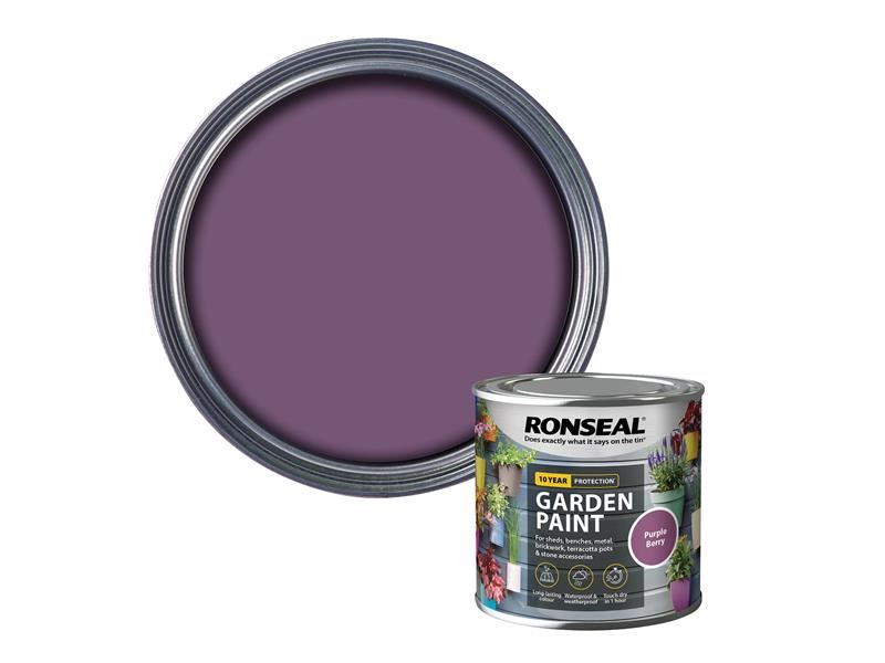 Ronseal Garden Paint - Purple Berry, 250ml