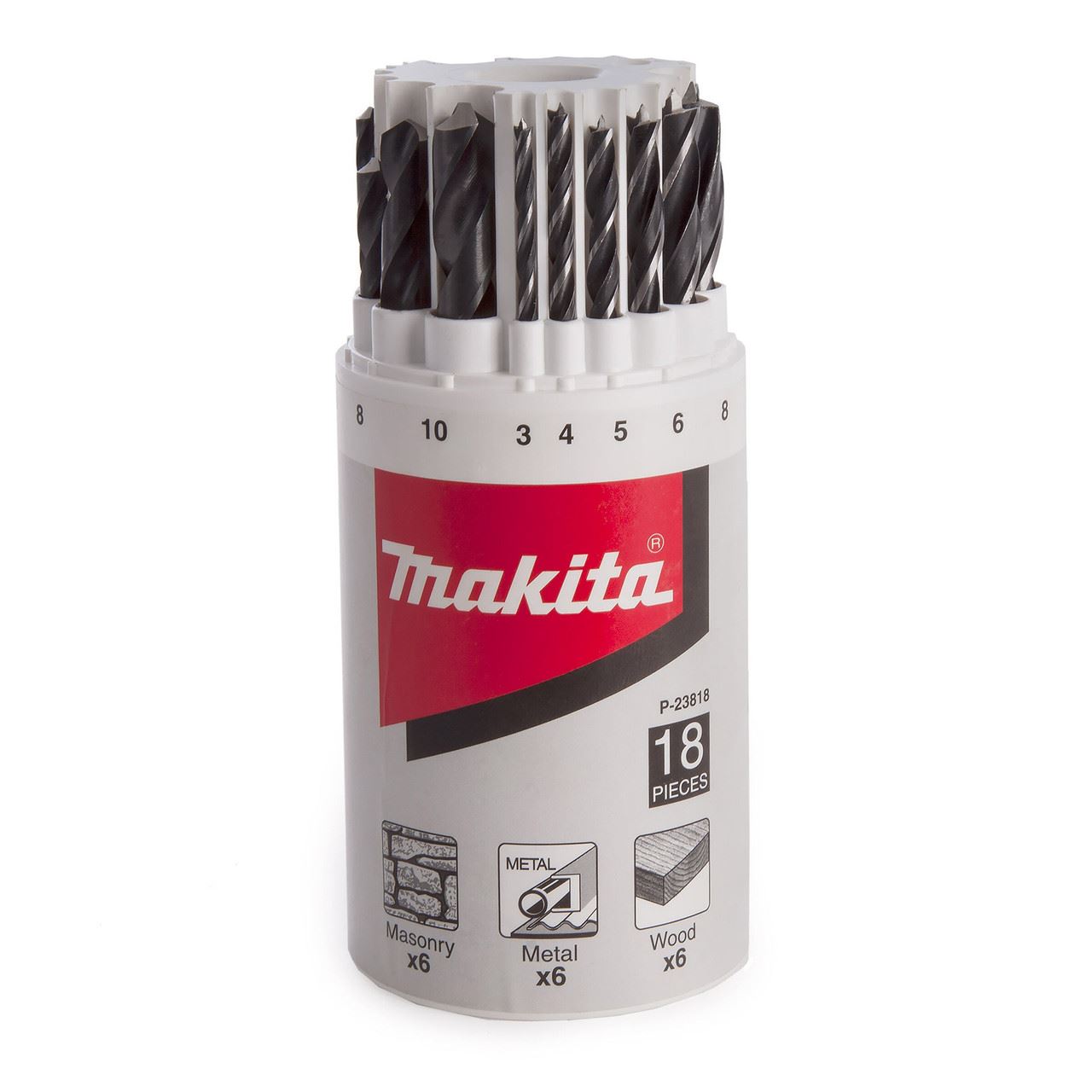 Makita P-23818 Sada vrtáků s přímou stopkou (18 ks)
