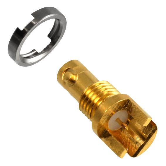 Amphenol HD BNC RF Coaxiale Jack, 75 Ohm, Recht, Verguld