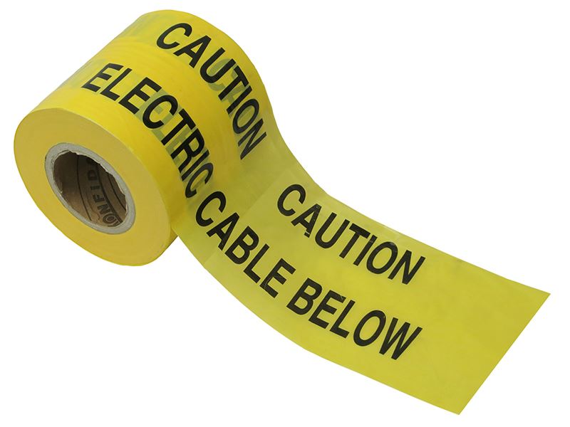 Faithfull Electric Cable Warning Tape, 150mm x 365m