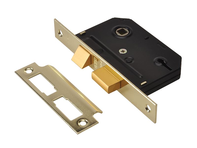 UNION Essentials 3 Lever Mortice Sashlock, Polished Brass, 79mm