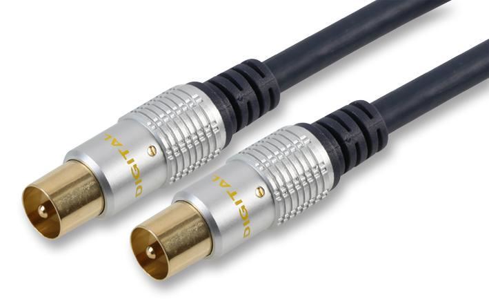 Pro Signal Cable Coaxial Macho-Macho HQ, 2m, Negro