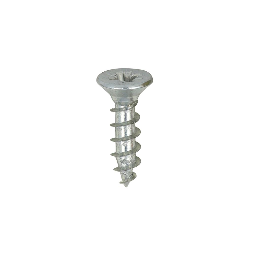 Timco - Scriúin Adhmaid Dúbailte Sáite, Sinc, 3.0 x 12mm (Pacáiste 200)