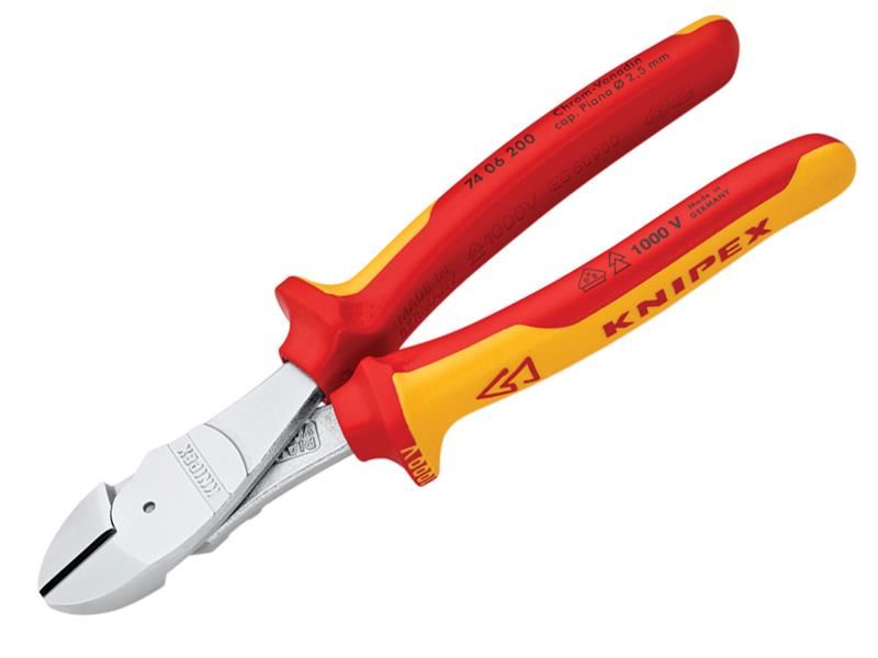 Knipex Cortadores de Diagonal de Alta Alavanca VDE, 200mm