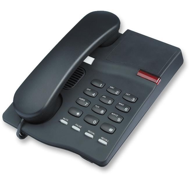 INTERQUARTZ Gemini 9330 Corded Office Phone, Black