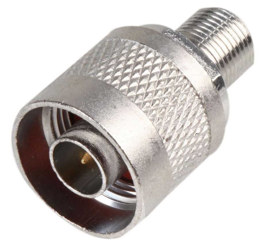 PROCEPTION N Type Plug to F Type Socket Adaptor, 50 Ohm