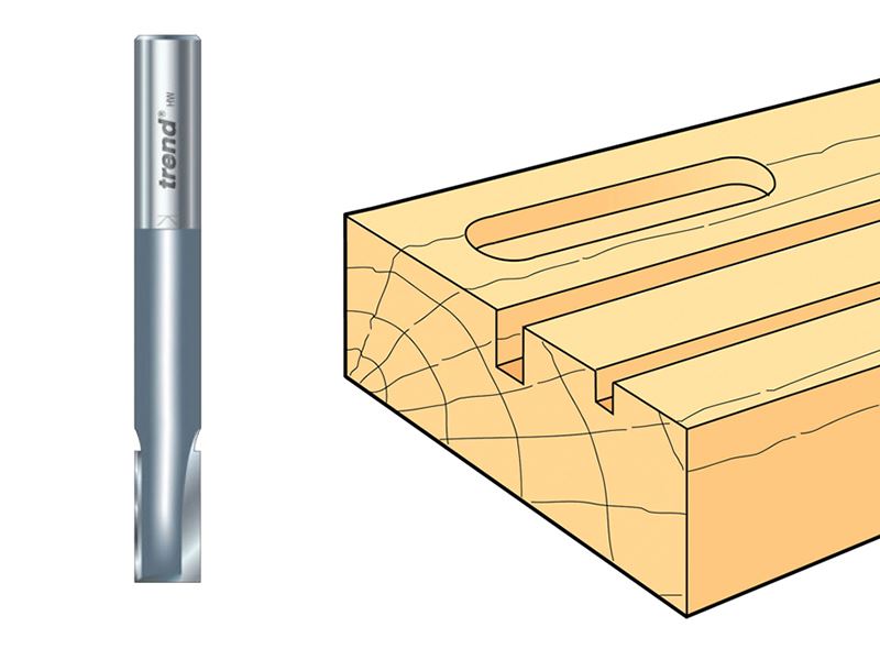 Trend Fresa a 2 taglienti TCT per scanalature profonde 6,3mm x 19mm