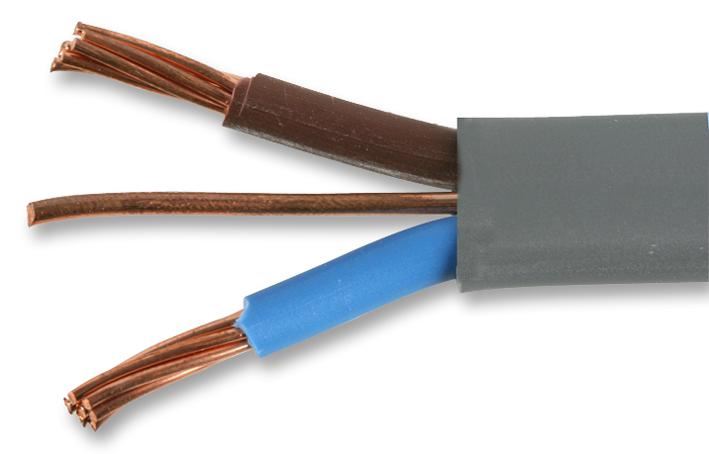 PRO POWER Cavo Twin & Earth 6242YH, Grigio, 4mm², Rotolo 25m