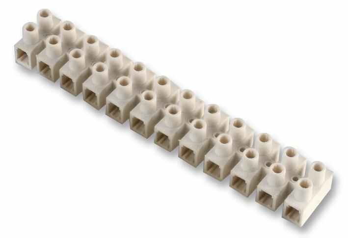 PRO POWER 12-Weg Aansluitblok, 30A, Wit Nylon