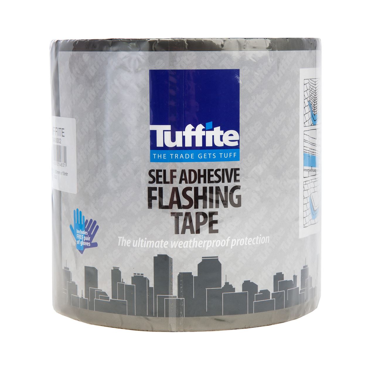 Tuffite T0400002 Self Adhesive Flashing Tape, 10m x 150mm, Grey