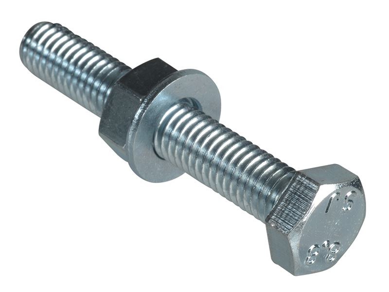 ForgeFix Vysoce pevný upevňovací šroub - M8 x 50mm, pozinkovaný (balení 4 ks)