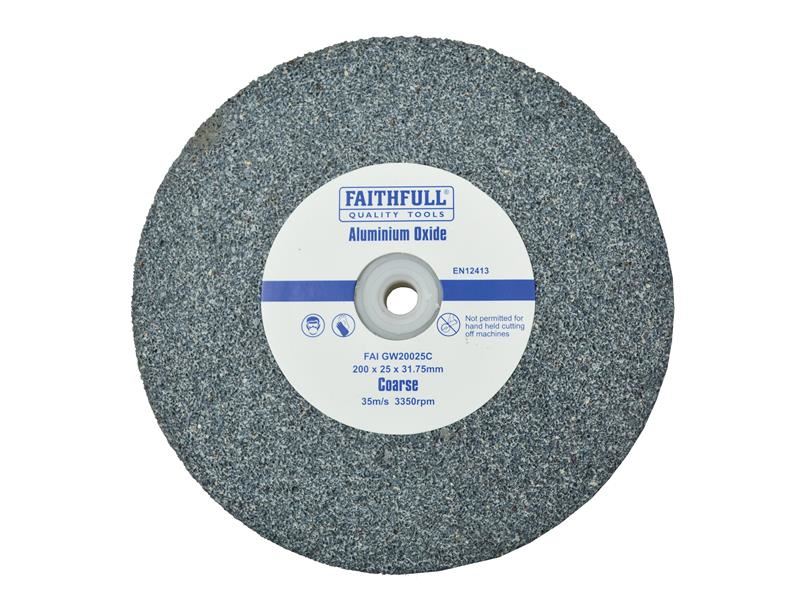 Faithfull Brusný kotouč 200x25mm hrubý oxid hlinitý pro všeobecné použití