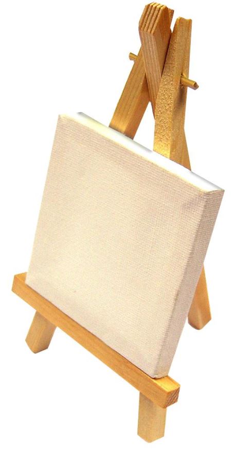 MAJOR BRUSHES Mini Canvas with Easel, 3x3 inches
