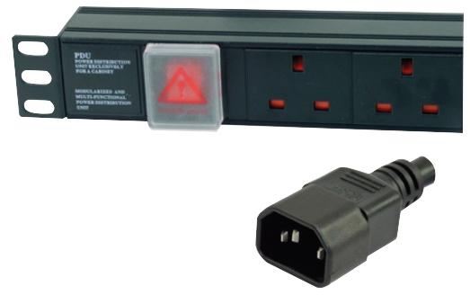 LMS Data 1U 8-Way 13A Κάθετη Μονάδα Διανομής Ρεύματος με IEC C14 Plug