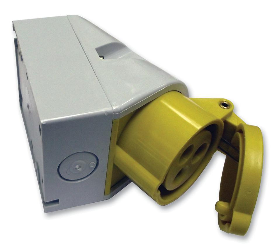 CEENORM 16A 110V Inbouw CEE-stopcontact, 2P+A, Geel