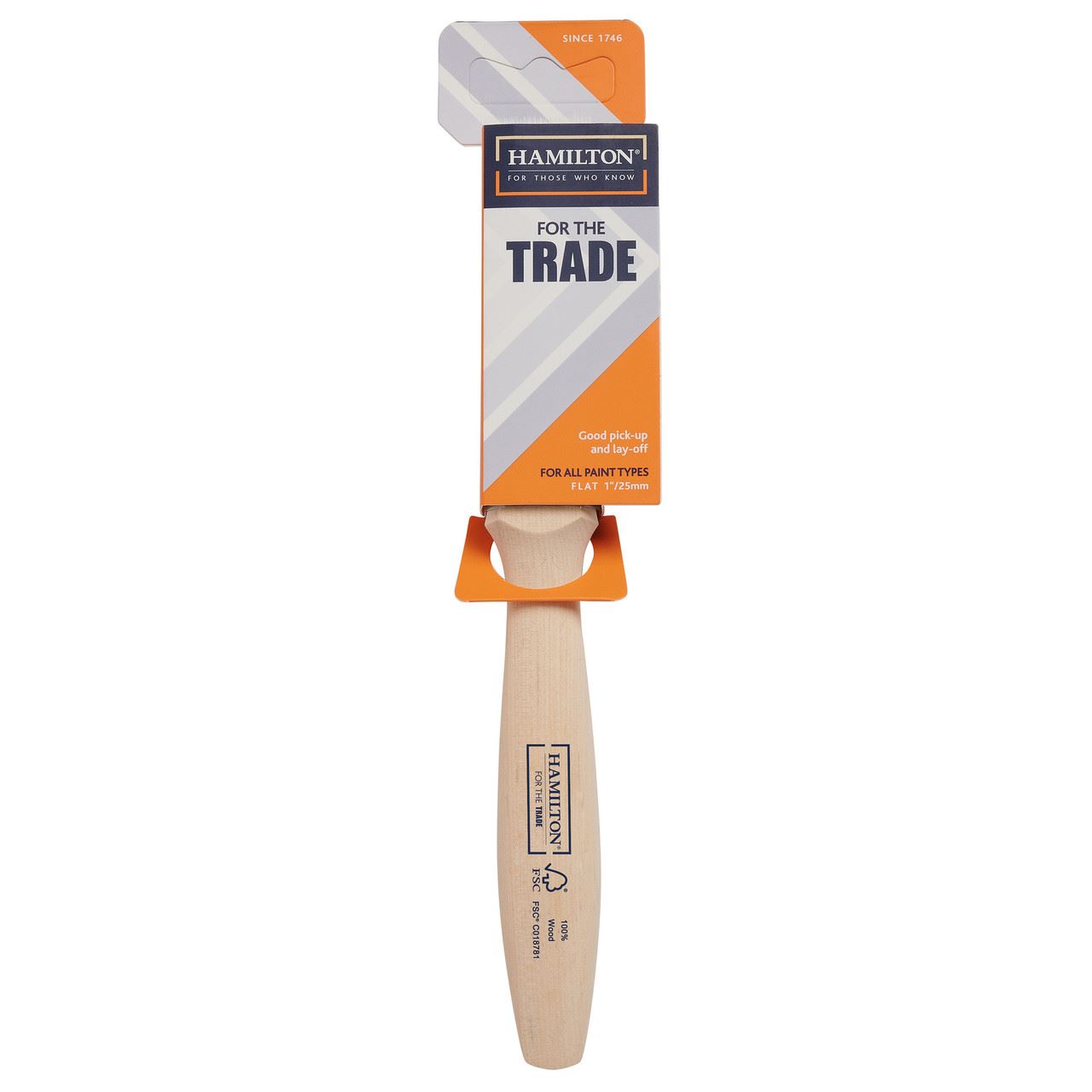 Hamilton Fine Tip Flat Brush 1 Inch, For the Trade