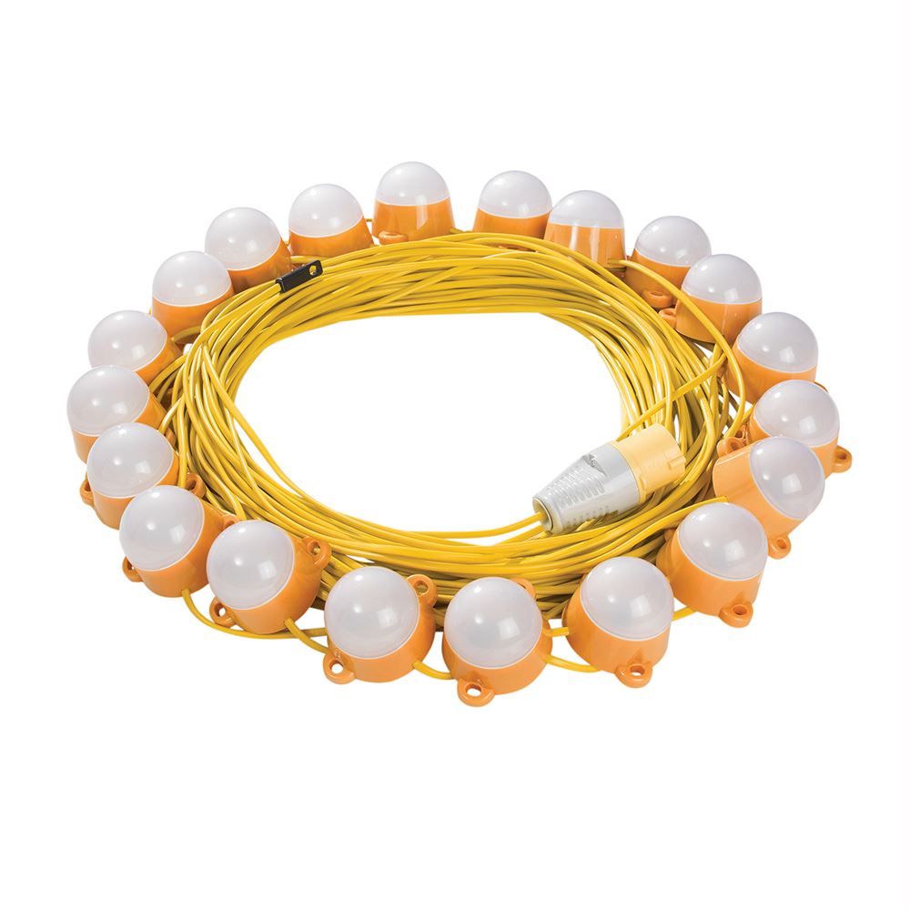 Defender 50m LED Festoon String Lights, 100W 110V, 20 Modules