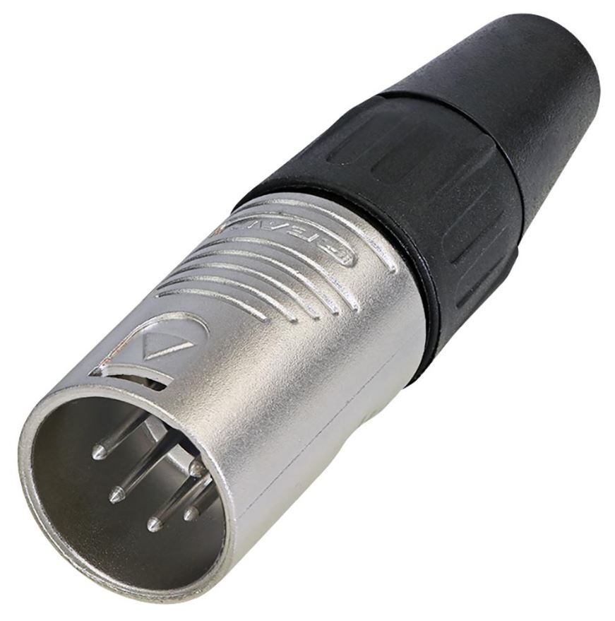 REAN RC5M תקע XLR 5-פינים, ניקל, מגעי כסף