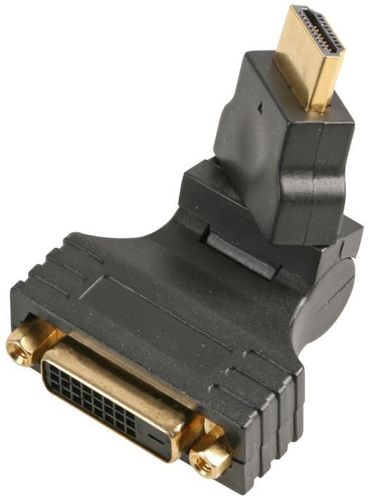 Pro Signal - Adaptateur DVI-D Femelle vers HDMI Mâle Pivotant