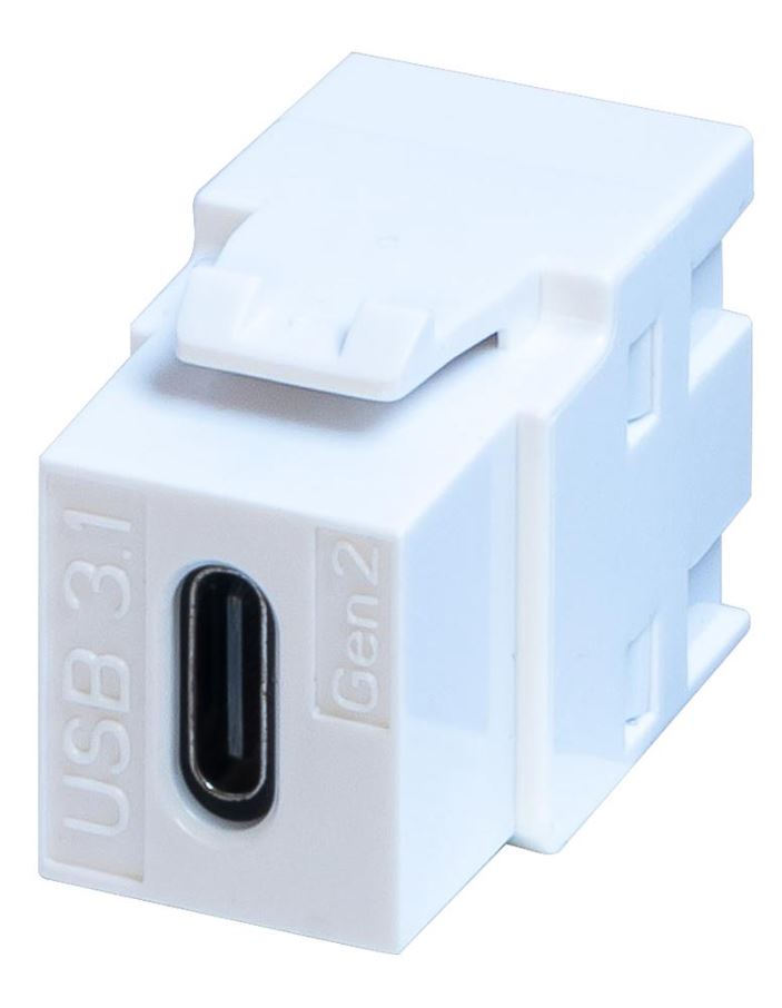 TUK - USB3.1 C Female-zu-Female Keystone Coupler, Weiß