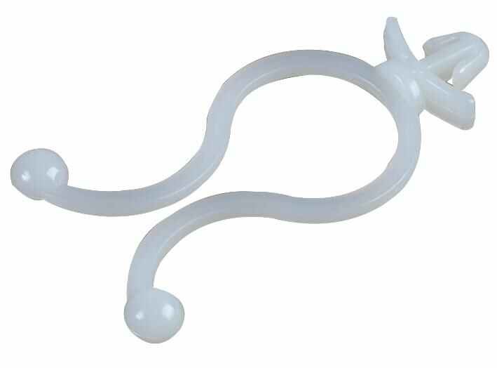 PRO POWER 14.3mm Twist Lock Cable Ties, White, 100 Pack