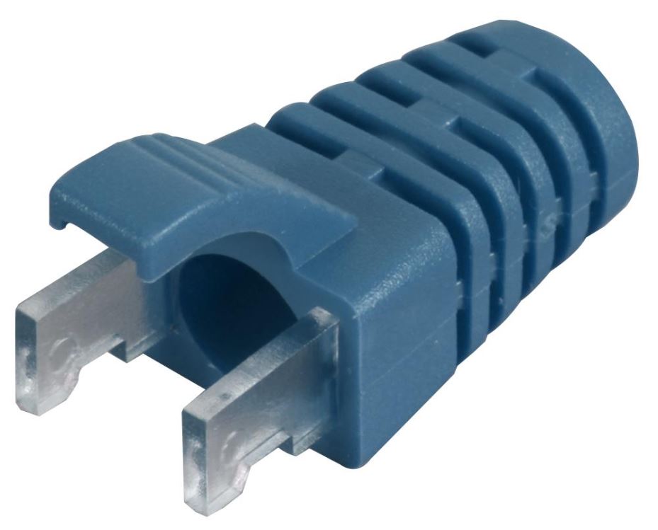 SPEEDY RJ45 ストレインリリーフブーツ PVC製 100個パック ブルー