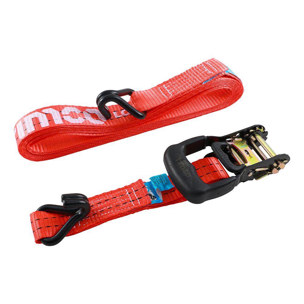 Timco Ratchet Straps with J Hook, Commercial Duty, 6m x 35mm (Pack of 2)