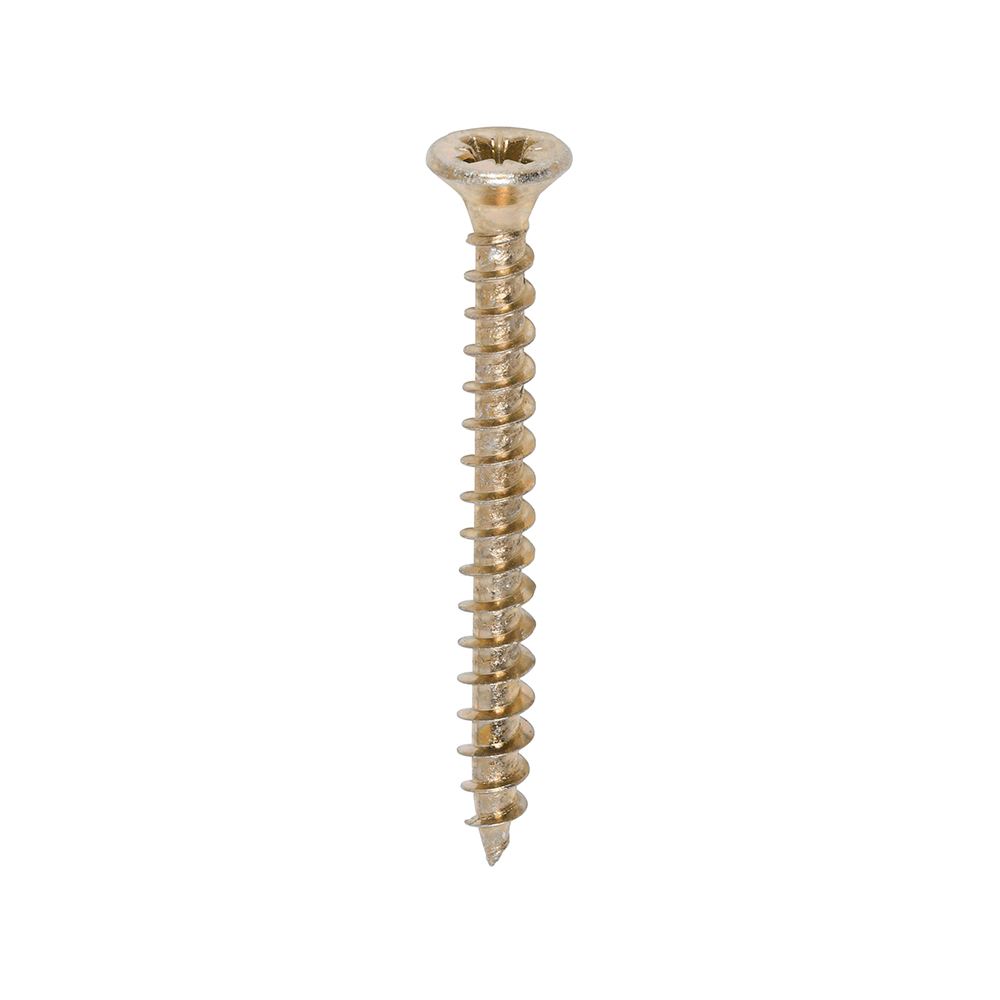 Timco 4.5x45mm PZ Double Countersunk Woodscrews, Yellow, 200 Pack