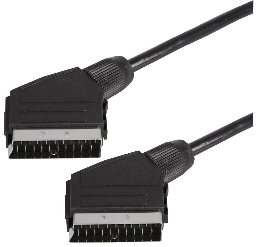 PRO SIGNAL SCART Lead, Male to Male, 3m, Black