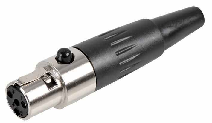 Pulse Presa Mini-XLR In Line, 4 Pin, per Audio Professionale